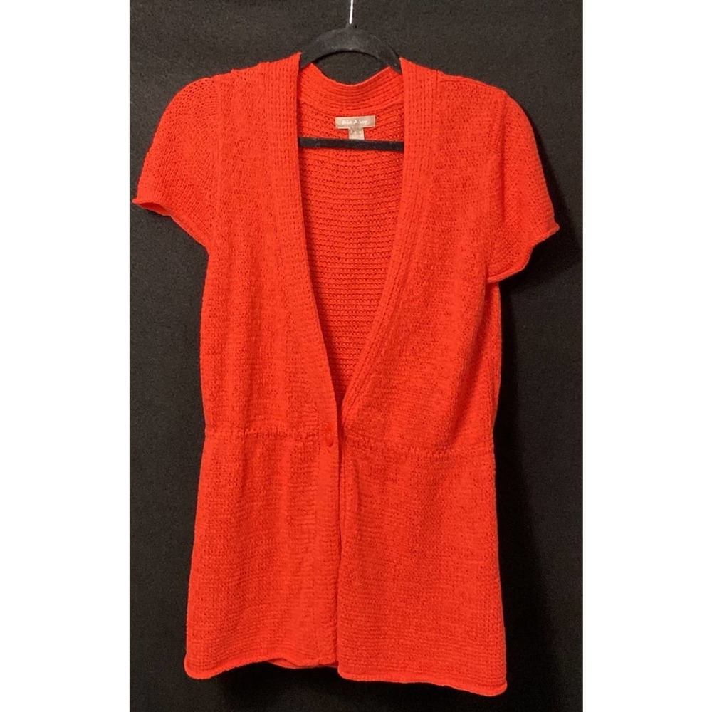 Women Short Sleeve Large White Stag Cardigan